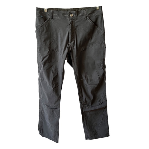 KUHL RENEGADE HIKING PANTS MEN 36X32 DARK GRAY TRAILS NYLON QUICK DRY RUGGED - Picture 1 of 11